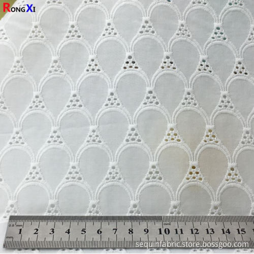 New Design bedsheet 100% Cotton Lace Fabric Embroidery